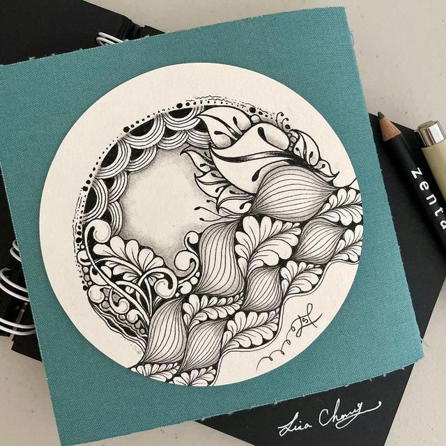 用圆规画出的精美图案，怎样用圆规画好看的图案（画出简单有创意的装饰禅绕画）