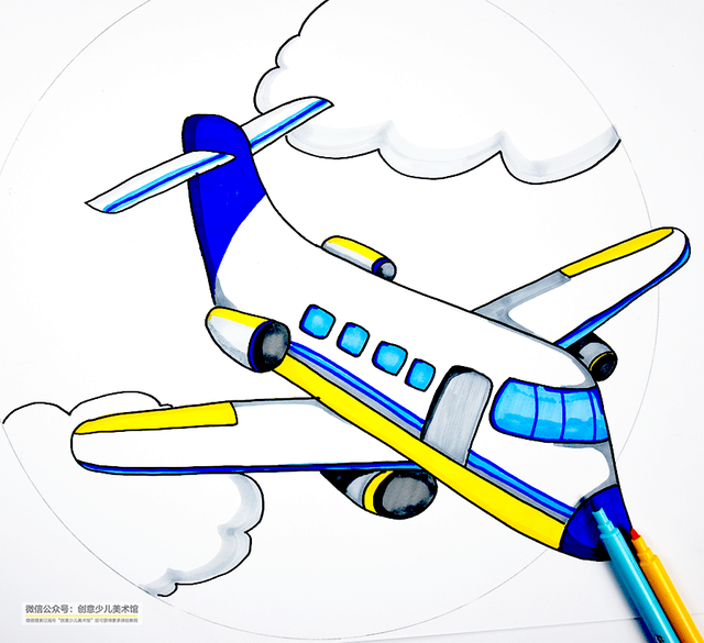 飞机简笔画，飞机简笔画图片大全大图（创意儿童画--教你画超酷的飞机）