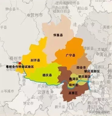 肇庆市各区面积排名，肇庆哪个县最大，哪个县最小