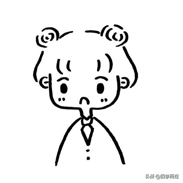 简笔画女生头像，简笔画女头/可爱微信（黑白简笔画的闺蜜宿舍团队头像）