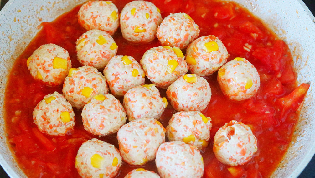 圖片[6]-【西紅柿雞肉丸子】做法步驟圖 鮮嫩多汁 冬天多吃也不怕胖-起舞食譜網