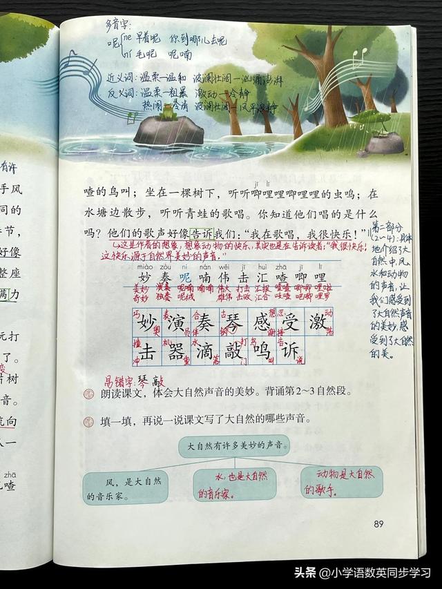 什么的声音填词语有什么，什么的声音（小学语文三年级上册第21课《大自然的声音》教师笔记）