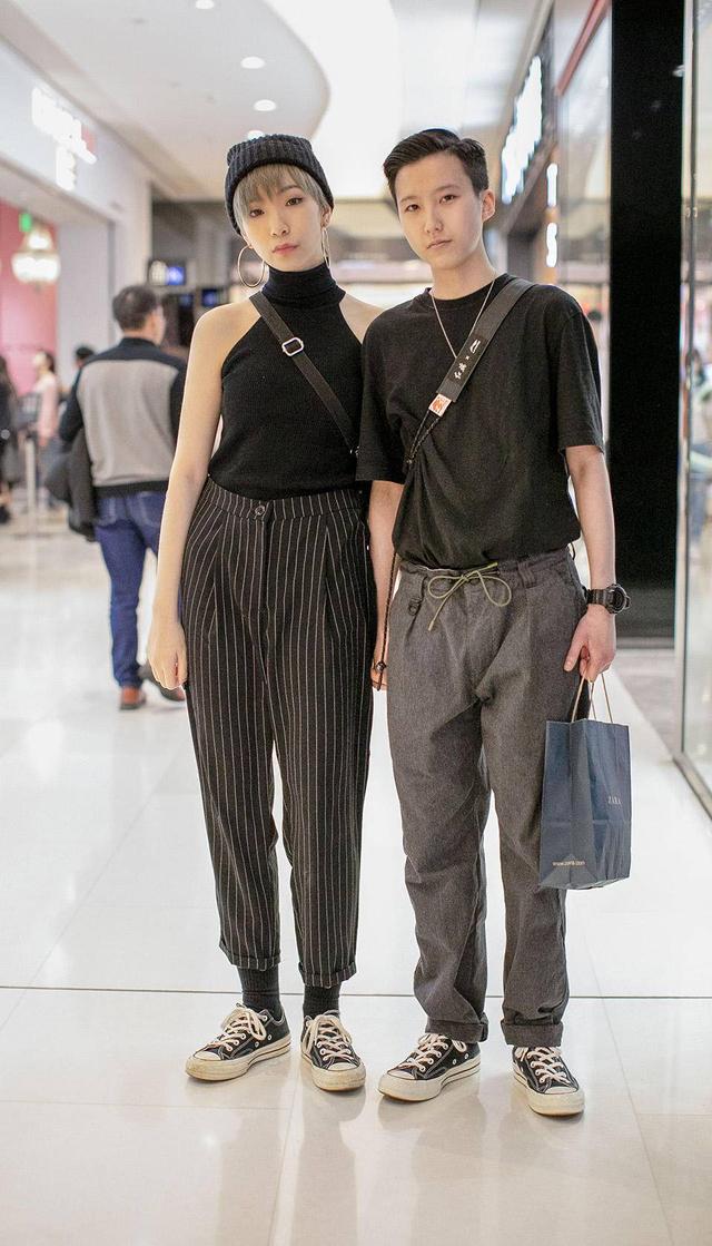 情侣装穿搭高级，暗色的情侣装高级冷艳感