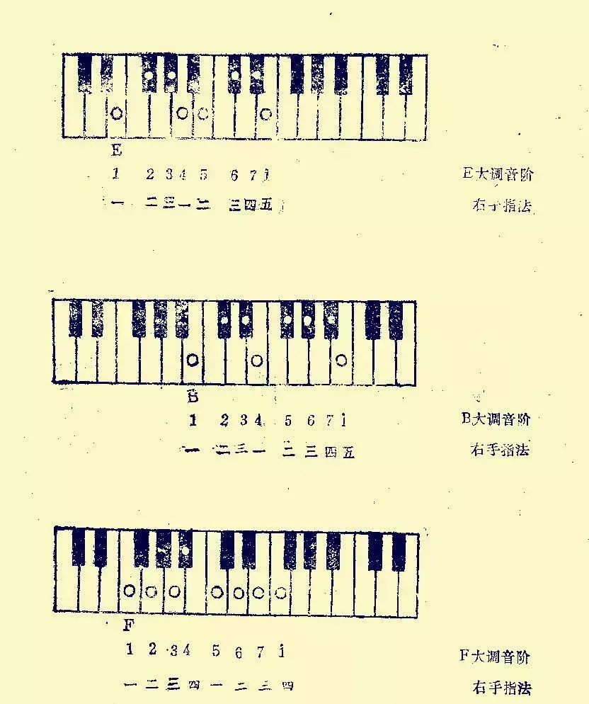 一,电子琴7个大调在键盘的位置!请谨记!