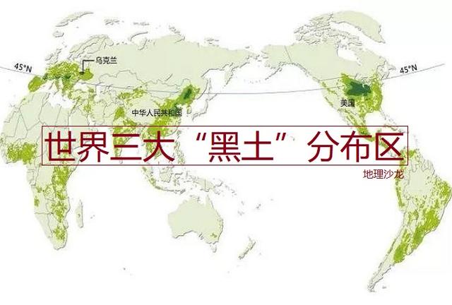 植被类型分布图（分布在亚洲、欧洲和北美洲的中纬度地区）