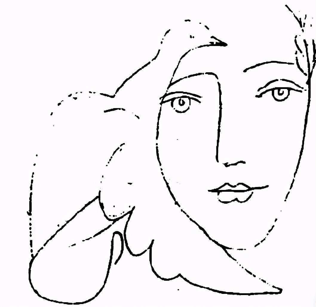 毕加索简笔画 人物画图片