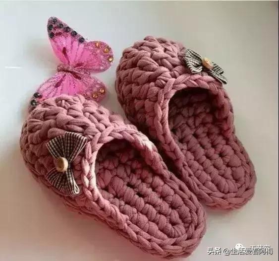 新手勾鞋子一步一步教，鞋子的钩法详解简单几步教会你（是时候为家人钩织地板拖了）