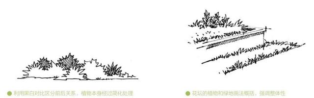 超简单风景速写入门初学者，适合初学者学习的速写中植物配景的画法图解教程