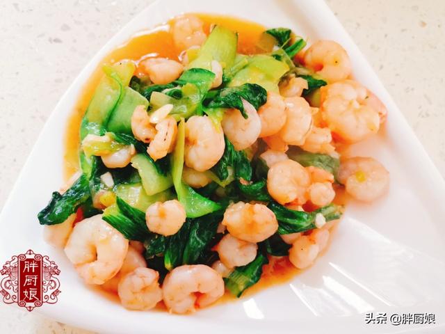 虾仁扒油菜的做法，海米油菜的做法家常（10分钟快手菜）