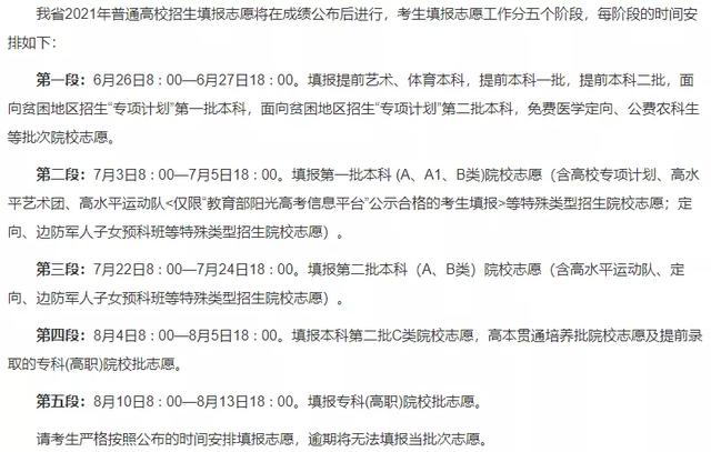 2021年高考志愿填报时间，江西2021年高考志愿填报时间及录取批次公布（多省市2021高考志愿填报时间出炉）