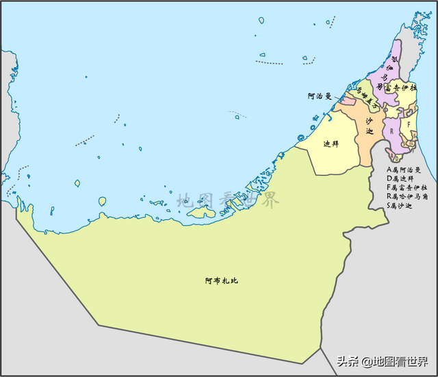 迪拜在地图上的位置，迪拜的地理位置在世界地图哪里（世界上唯一的酋长国联邦——阿联酋）