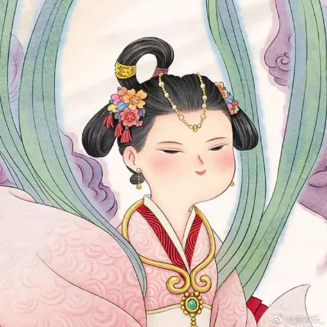 又胖又萌又可爱的图片，胖胖可爱的呆萌情侣头像微信（把千寻、周迅画成圆脸美人）