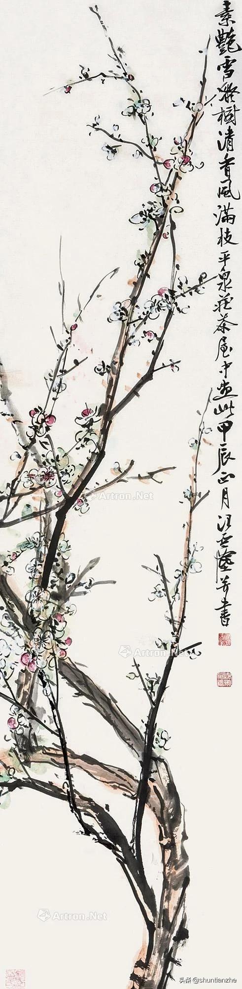 写意梅花100种画法，构图一百例，学完够用了