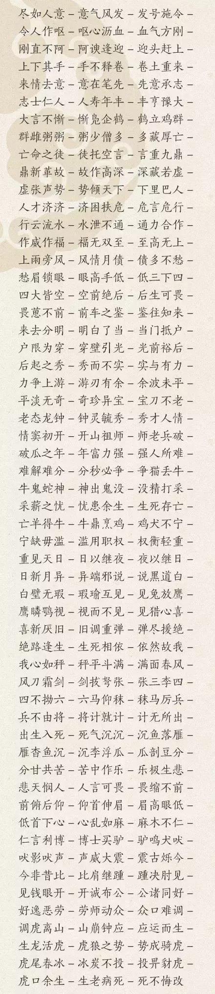 成语接龙大全集，开心学成语成语接龙大全集（家长都来看看1000个成语接龙）
