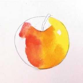 苹果简笔画怎么画，苹果的简笔画怎么画（两组苹果水彩画法步骤）
