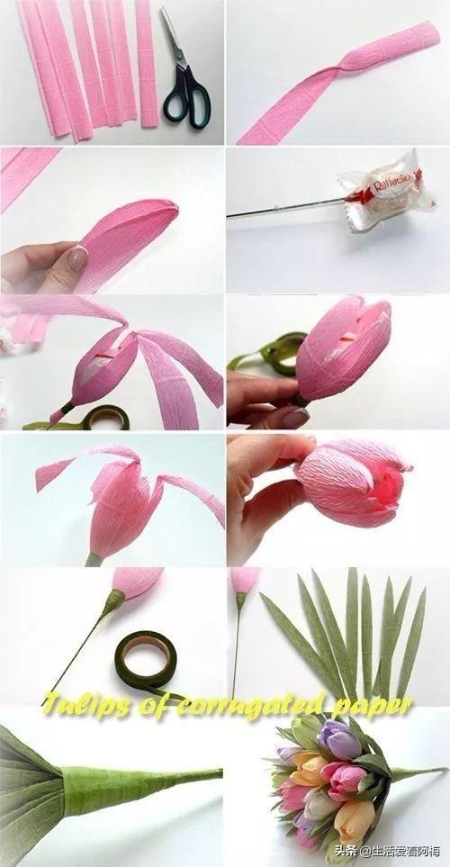 diy玫瑰花的做法，diy玫瑰花的做法简单（用纸藤DIY了一束玫瑰花送自己）