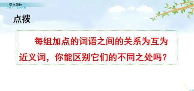 指指点点的意思，部编语文四年级下册《语文园地八》图文解读+知识点+课堂测试