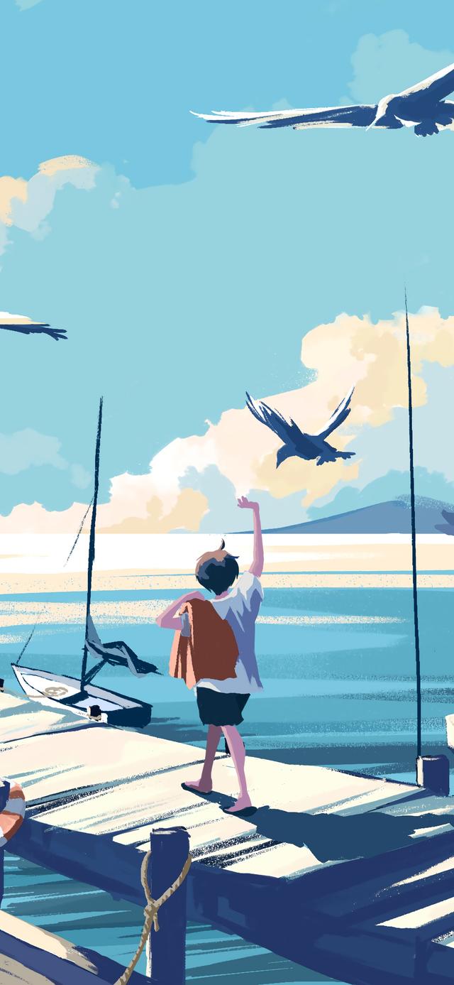 动漫照片，动漫照片男生霸气（分享一些好看的治愈系动漫插画壁纸图片）