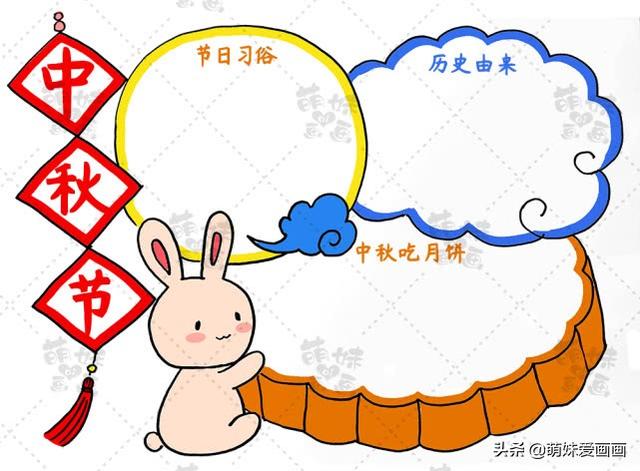 中秋节手抄报短句，中秋手抄报内容佳句（一起学画简单又好看的中秋节手抄报）