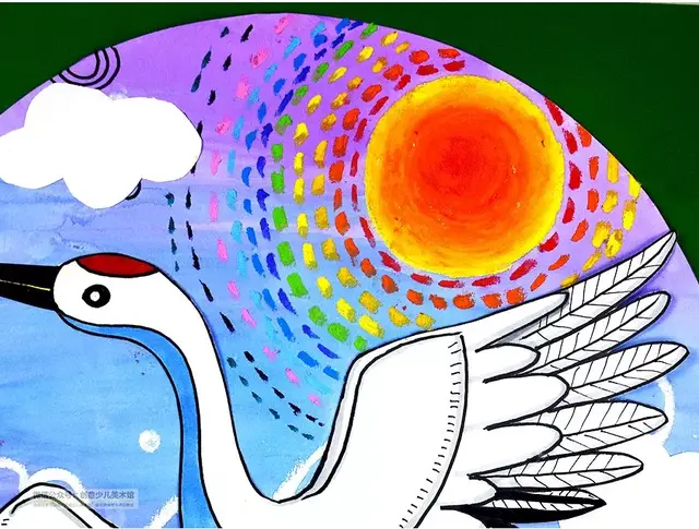 简笔画仙鹤的方法，仙鹤图片 简笔画 画法（创意儿童画线描教程，飞翔的鹤）