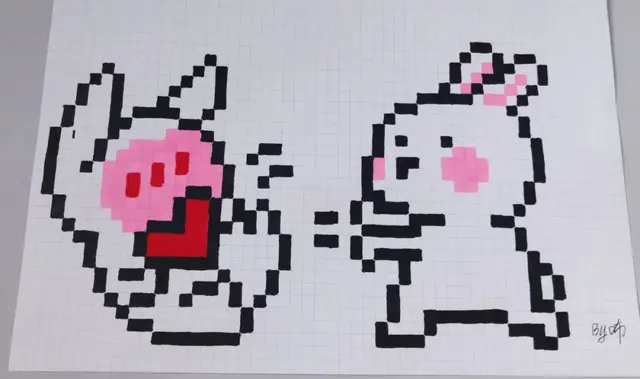 粉色哒小猪皮杰，微信头像，粉色哒小猪皮杰（这么干净的像素画）