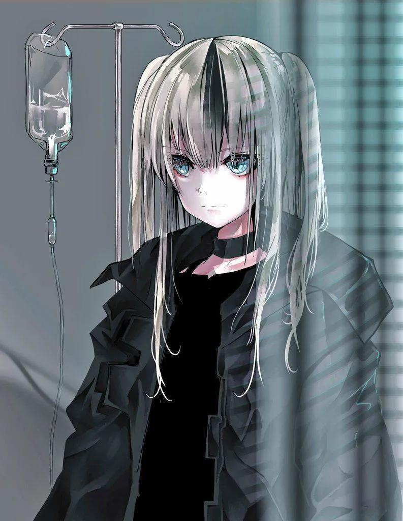 冷色系动漫美图:精美,个性,独特的二次元少女插画