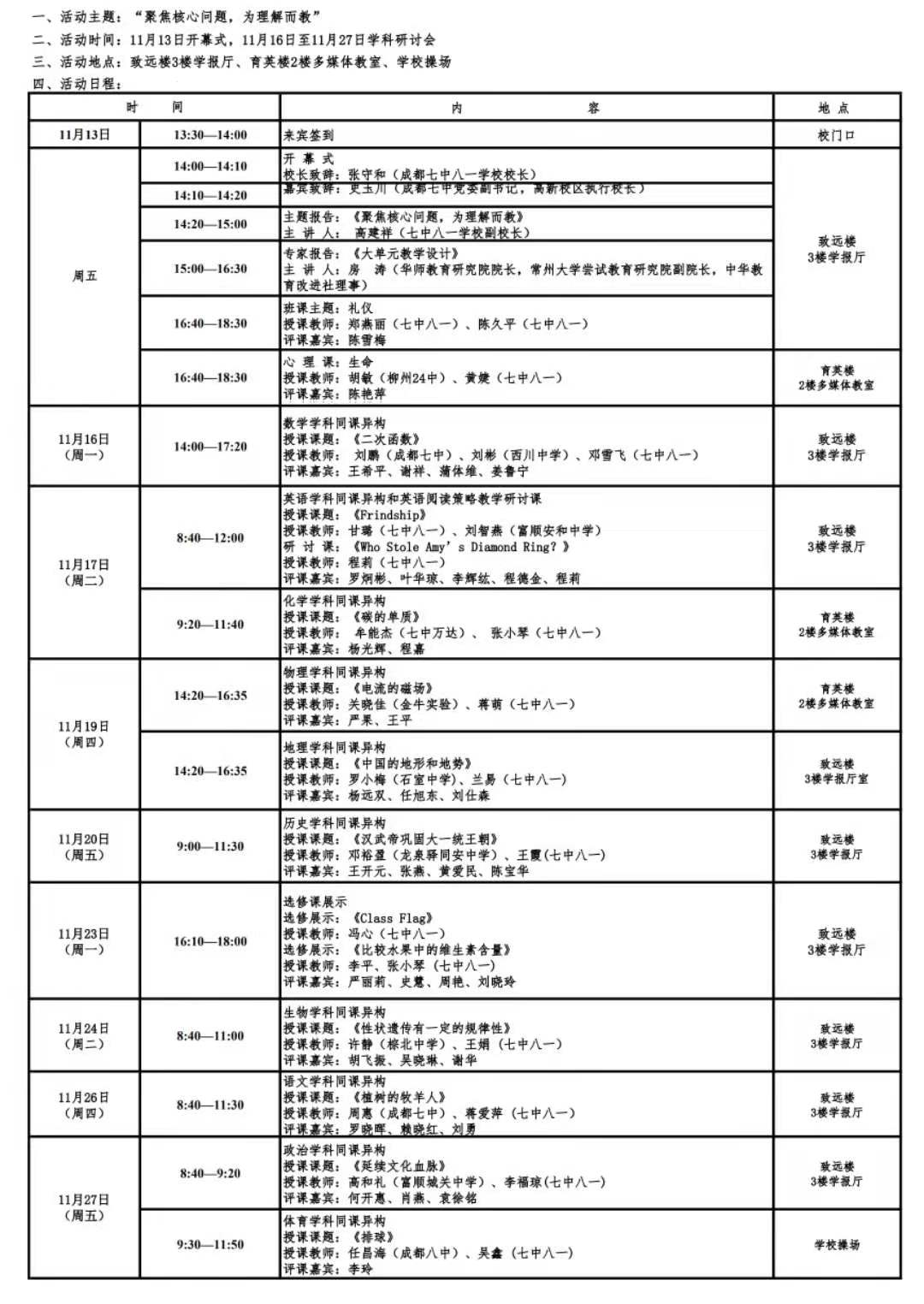 西昌一中俊波外国语学校（成都七中八一学校第六届教育研讨会）