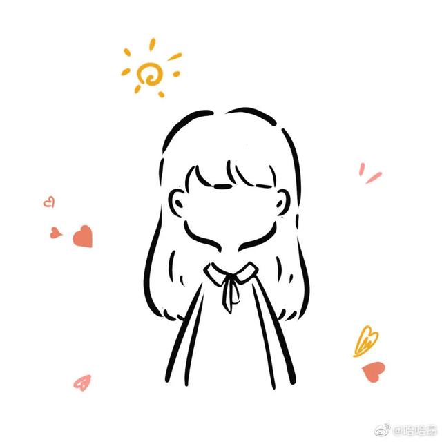 简笔画头像/可爱微信，简笔画头像/可爱（简笔画线条头像）
