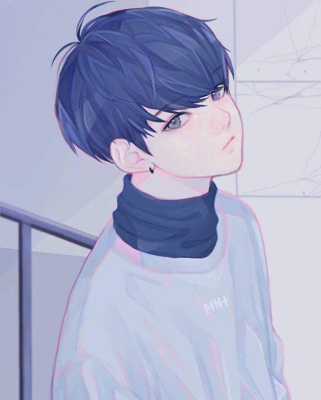 戴眼镜的可爱小正太，微信头像，戴眼镜的可爱小正太（喜欢这种画风的漫画头像）