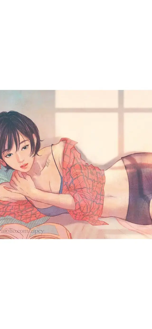 唯美的情侣插画手绘图片   陪你走过四季，手绘情侣图片唯美浪漫（韩漫风唯美甜蜜情侣日常插画）