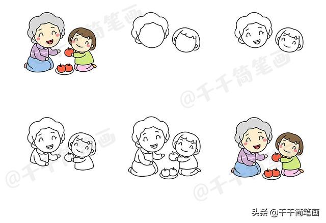 重阳节简笔画，重阳节简笔画手抄报（重阳节主题简笔画素材手抄报模板）