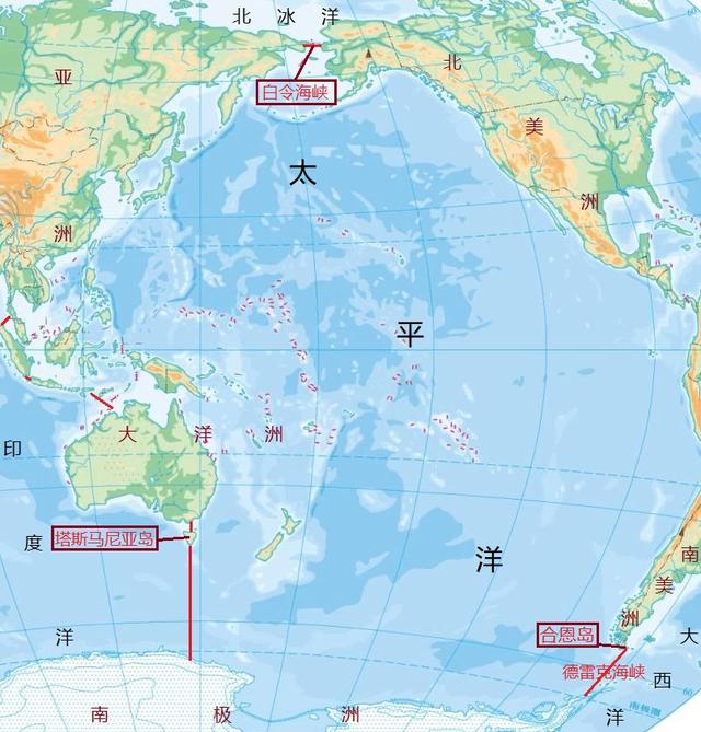北美洲的经纬度位置,北美洲的经纬度范围(划分太平洋,大西洋,印度洋和
