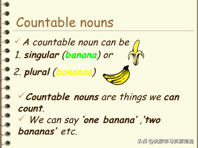 banana复数形式英语，英语语法-可数名词与不可数名词