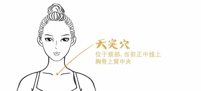 天突的准确位置图片作用，天突穴穴位位置图及作用（还能消痰养肺）