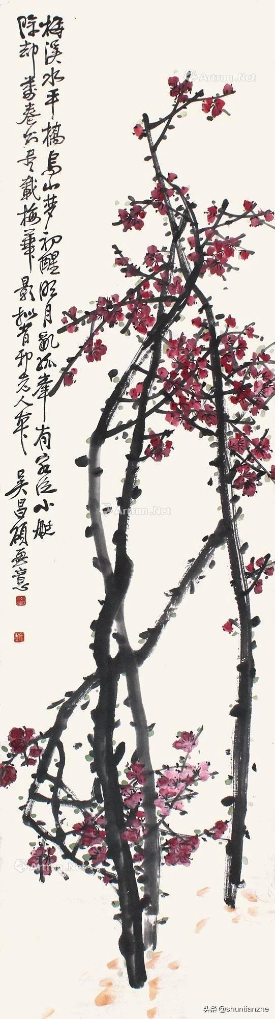 写意梅花100种画法，构图一百例，学完够用了