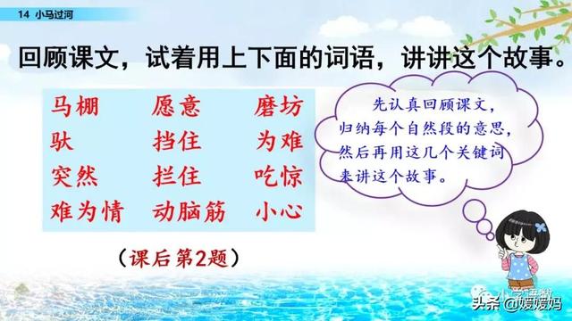 驼能组什么成语，驼能组什么成语接龙（二年级下册语文课文14《小马过河》图文详解及同步练习）