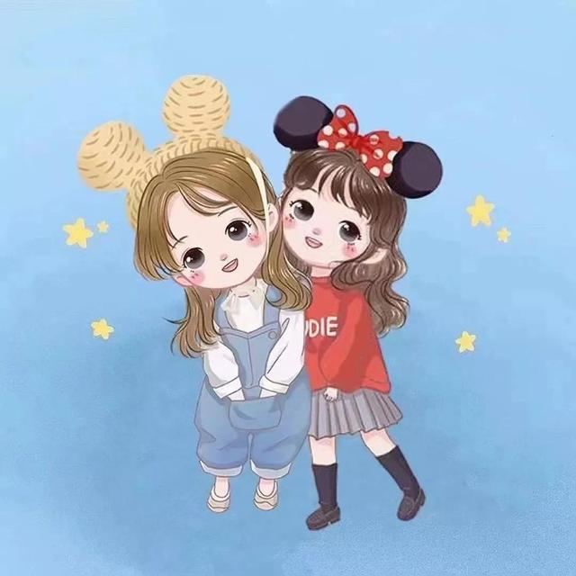 姐弟头像专属一人一张，姐弟头像微信（兄弟姐妹手绘头像<10.3>）