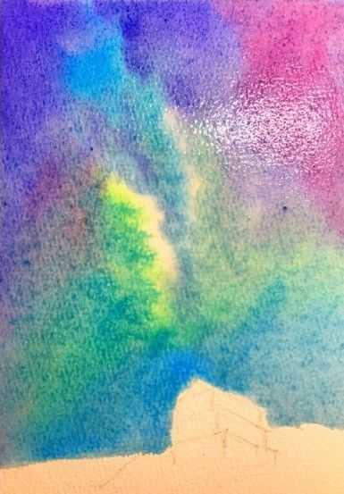 如何快速绘制星空水彩画，如何快速绘制星空水彩画图片（原来画起来很简单）