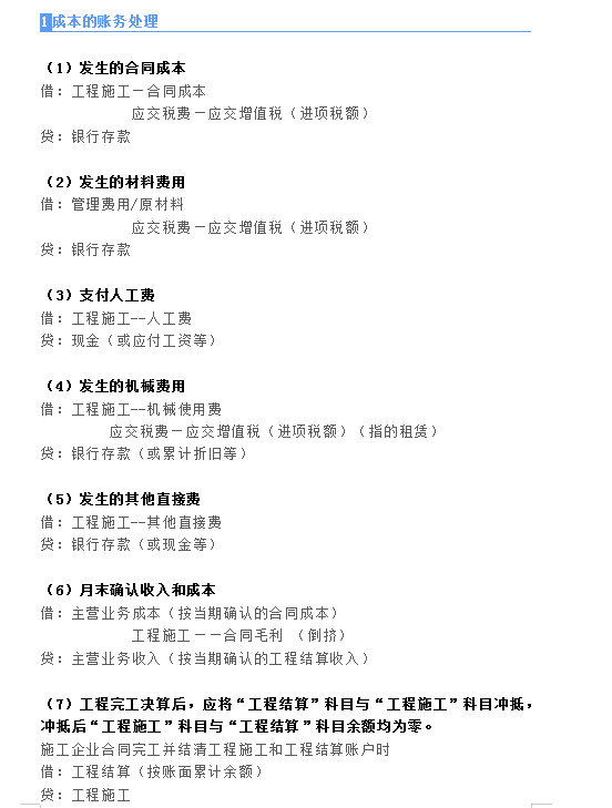 建筑工程会计分录（建筑会计怎么做账）