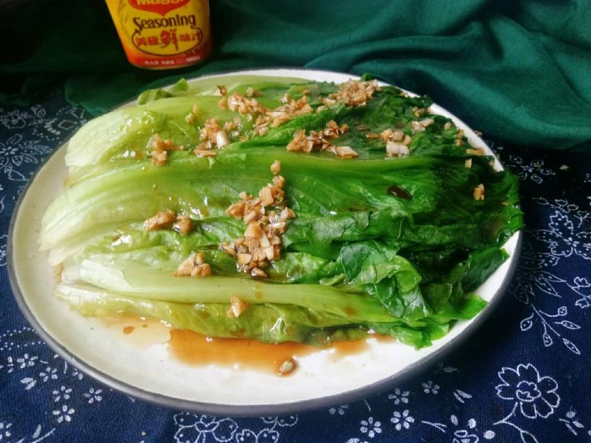 【耗油蒜泥生菜】做法步骤图  百吃不厌 零厨艺也能做出好味道-起舞食谱网