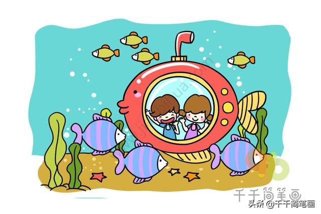 海星简笔画图片，画海星的简笔画（来一波超萌超简单的海洋生物简笔画吧）