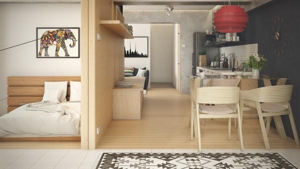 单间房子怎么布置,单间配套装修效果图(5间设计精美的小单间公寓)