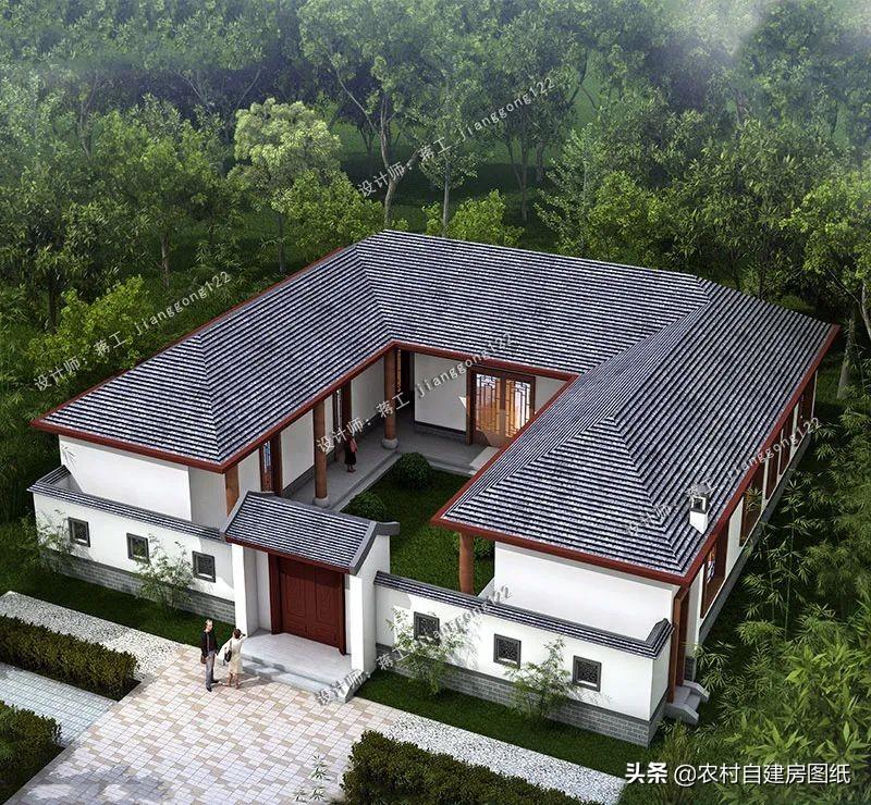 户型一来源头条作者:农村自建房图纸四合院是中国***典型也是***大气