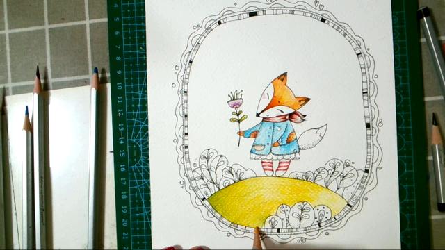 彩铅画小狐狸的画法，彩铅画小狐狸的画法图片（零基础也可以画的彩铅小狐狸）
