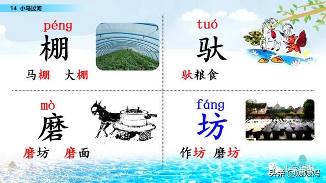 驼能组什么成语，驼能组什么成语接龙（二年级下册语文课文14《小马过河》图文详解及同步练习）