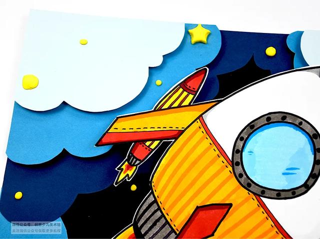 嫦娥奔月简笔画，嫦娥奔月简笔画简单又漂亮（综合创意美术课程《冲出云霄》）