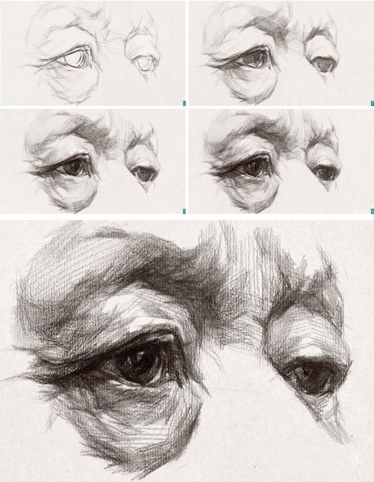 素描眼睛的画法，素描眼睛的基本画法步骤（素描必看，眼睛画法，细节讲解）