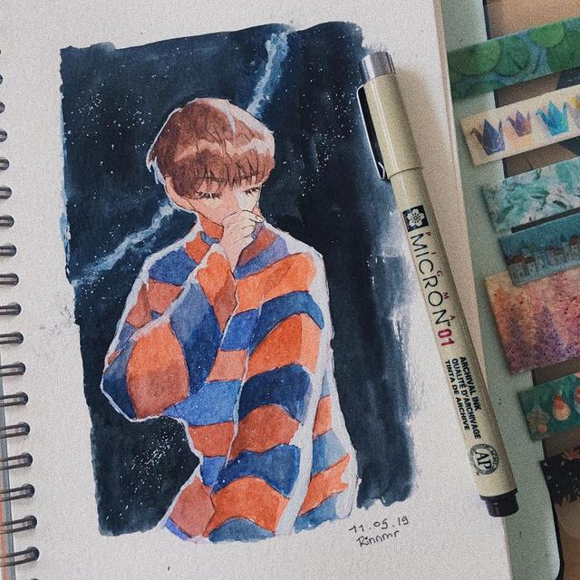 水彩画古风人物教程，水彩画人物教程（这样的水彩好想画）