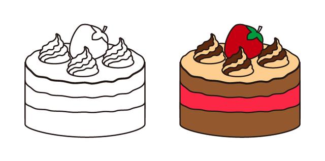 生日蛋糕图片简笔画，简笔画之生日蛋糕怎么画（<二>漂亮的生日蛋糕素材）