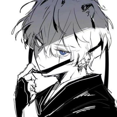 “网络男神”黑白动漫男头，微信头像，“网络男神”黑白动漫男头（“没点帅气刷不到的黑白动漫男头”）